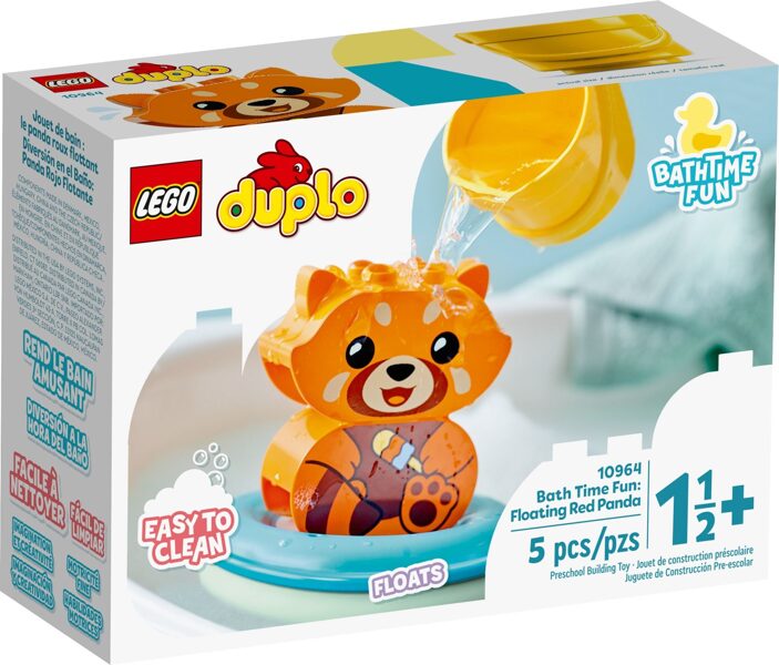 10964 LEGO® DUPLO® Creative Play Jautram vannošanās laikam: peldoša sarkanā panda