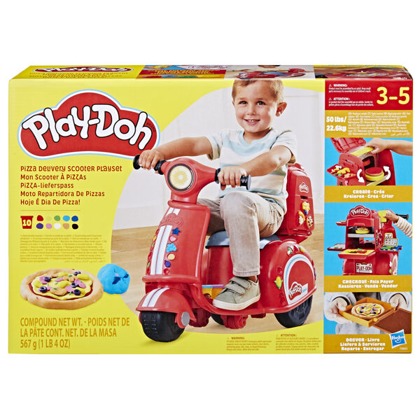 PLAY-DOH Rotaļu komplekts Picu piegādes motorolleris, 49 cm